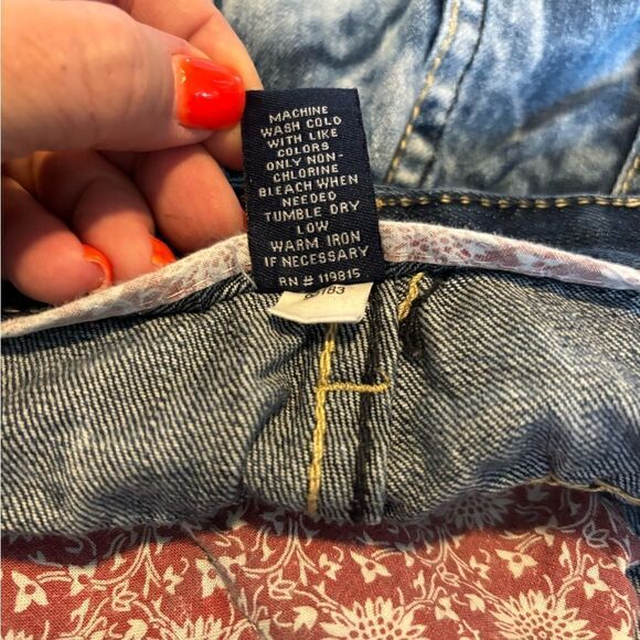 AMETHYST DISTRESSED/AIC WASH DENIM SKIRT SIZE 20 - Picture 8 of 8